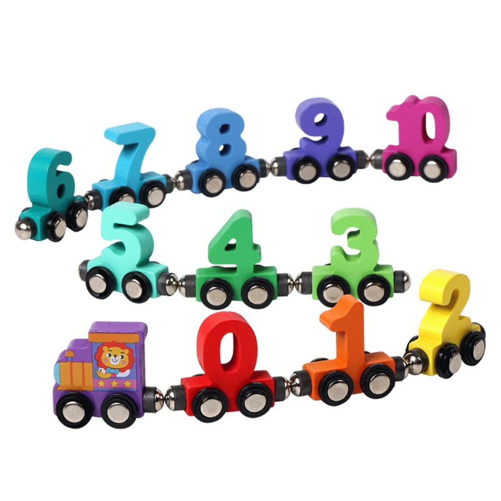 Kids Education Number - 1set 0-10 Number Digital Train Toys