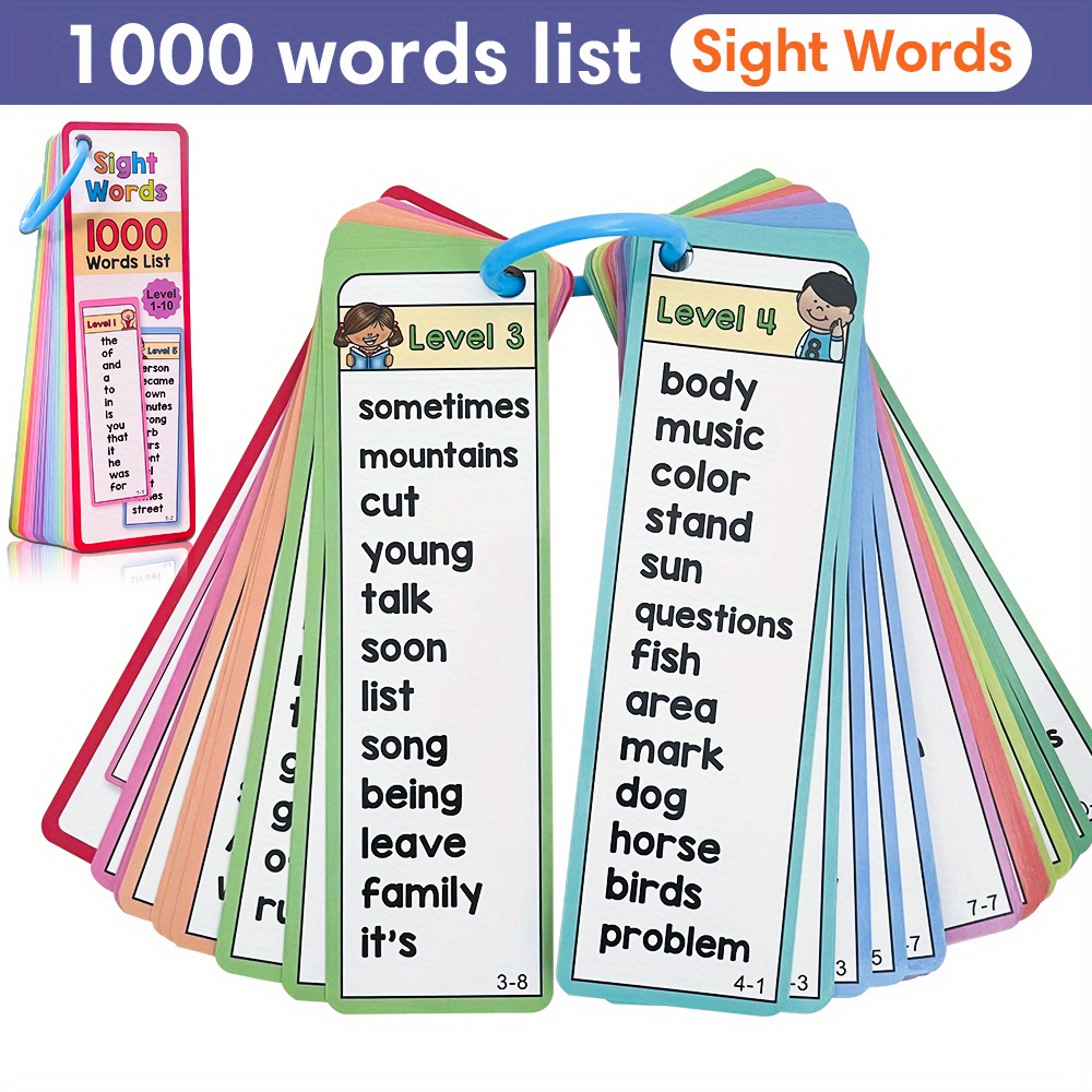1000 Sight Words Flash Cards f - đánh giá và giá Kids Education Activities