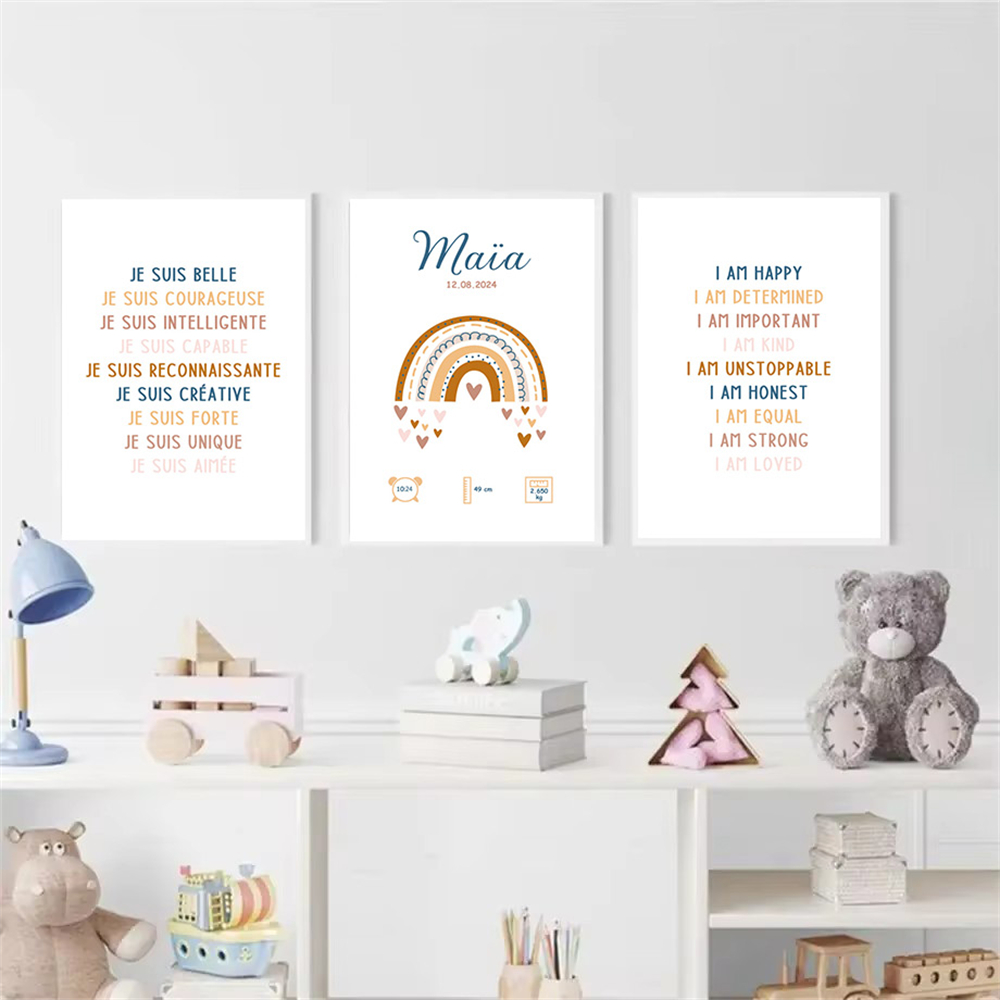 Custom Baby Name Birth Poster  - đánh giá và giá Kids Education Name