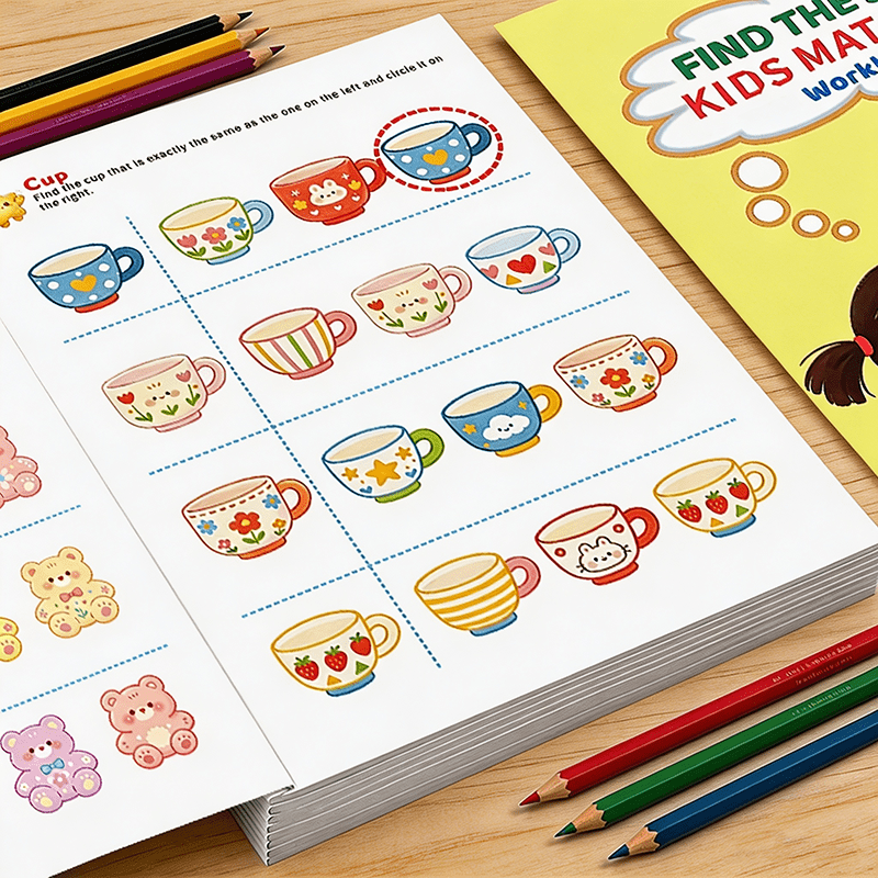 Find The Same Matching Workboo - đánh giá và giá Kids Education Activities